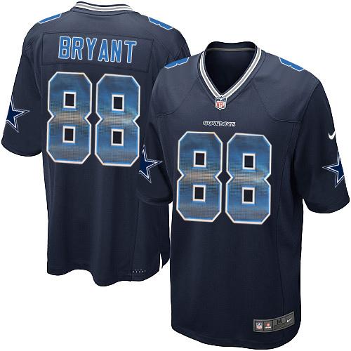 Nike Cowboys #88 Dez Bryant Navy Blue Team Color Men's Stitched NFL Limited Strobe Jersey - Click Image to Close